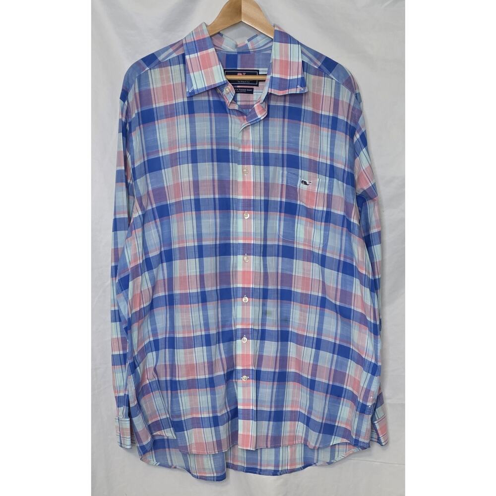 Vineyard Vines Men’s Long Sleeve Slim Fit Tucker Preppy Shirt - Size XL